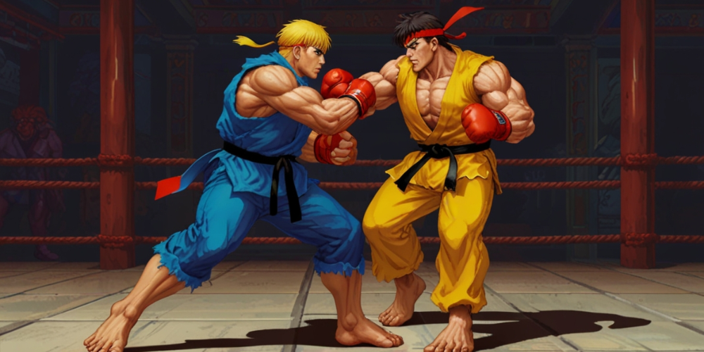 Street Fighter II retro game